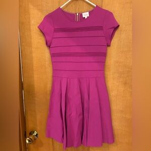 Parker Fuchsia Short Sleeve Dress